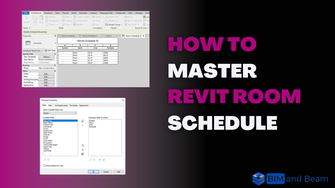 How to master Revit Room Schedule