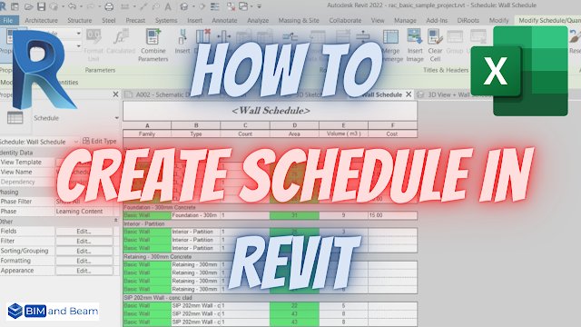 Create Schedule in Revit